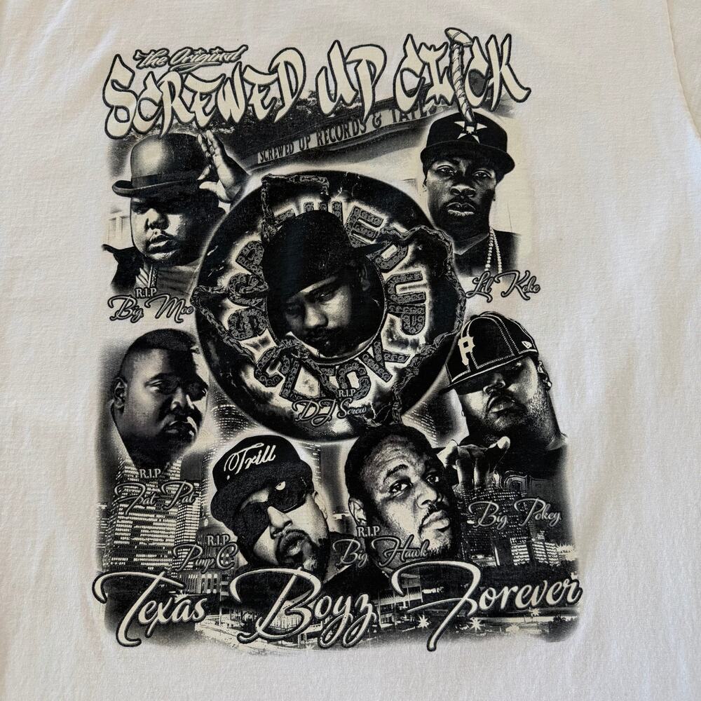 DJ Screw Screwed Up Click Houston Rap Graphic Tee Fat Pat Big Moe Pimp C 2XL